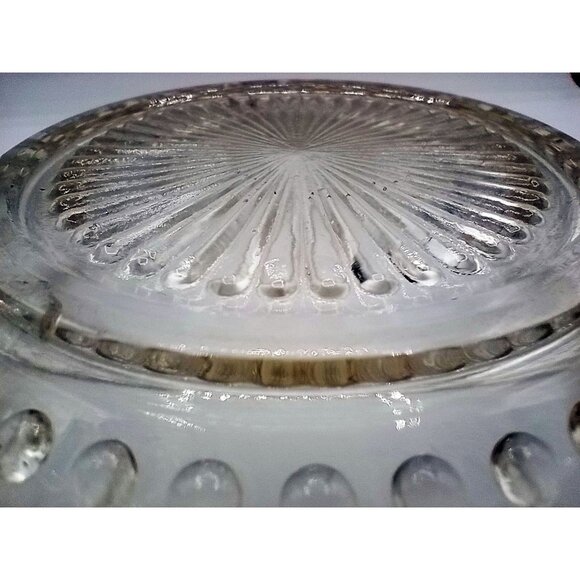 Hobnail Moonstone Ruffled Serving Bowl Dish Milk Rim Candy Depression Glass 6.5" - Picture 13 of 16